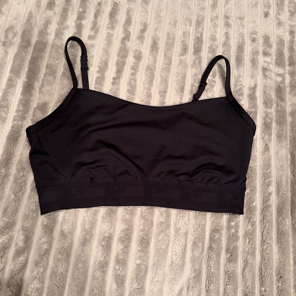 PINK Victoria's Secret‎ Black Ultimate Sports Bra Bralette - Size L-DD